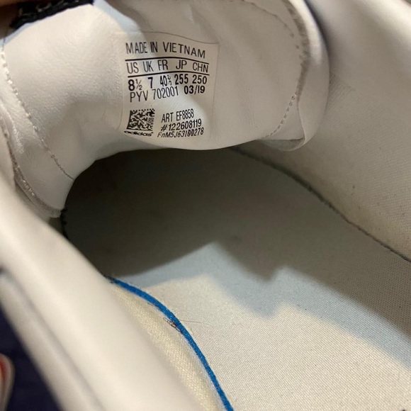 Adidas White Sneakers with Gold Accents - Picture 5 of 7